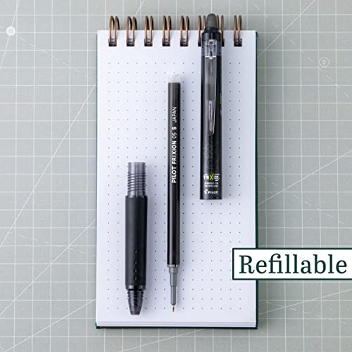 PILOT FriXion Synergy Retractable Clicker Erasable Gel Ink Pens, 0.5mm Extra Fine Point, Black Ink, 25ct Tub - image 5