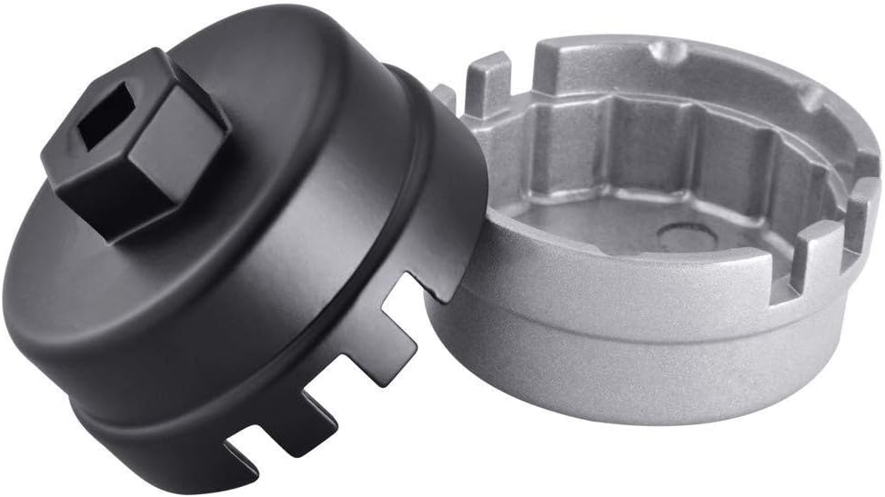 HugeAuto 36mm Universal Car Oil Filter Wrench Removal Tool (Black)