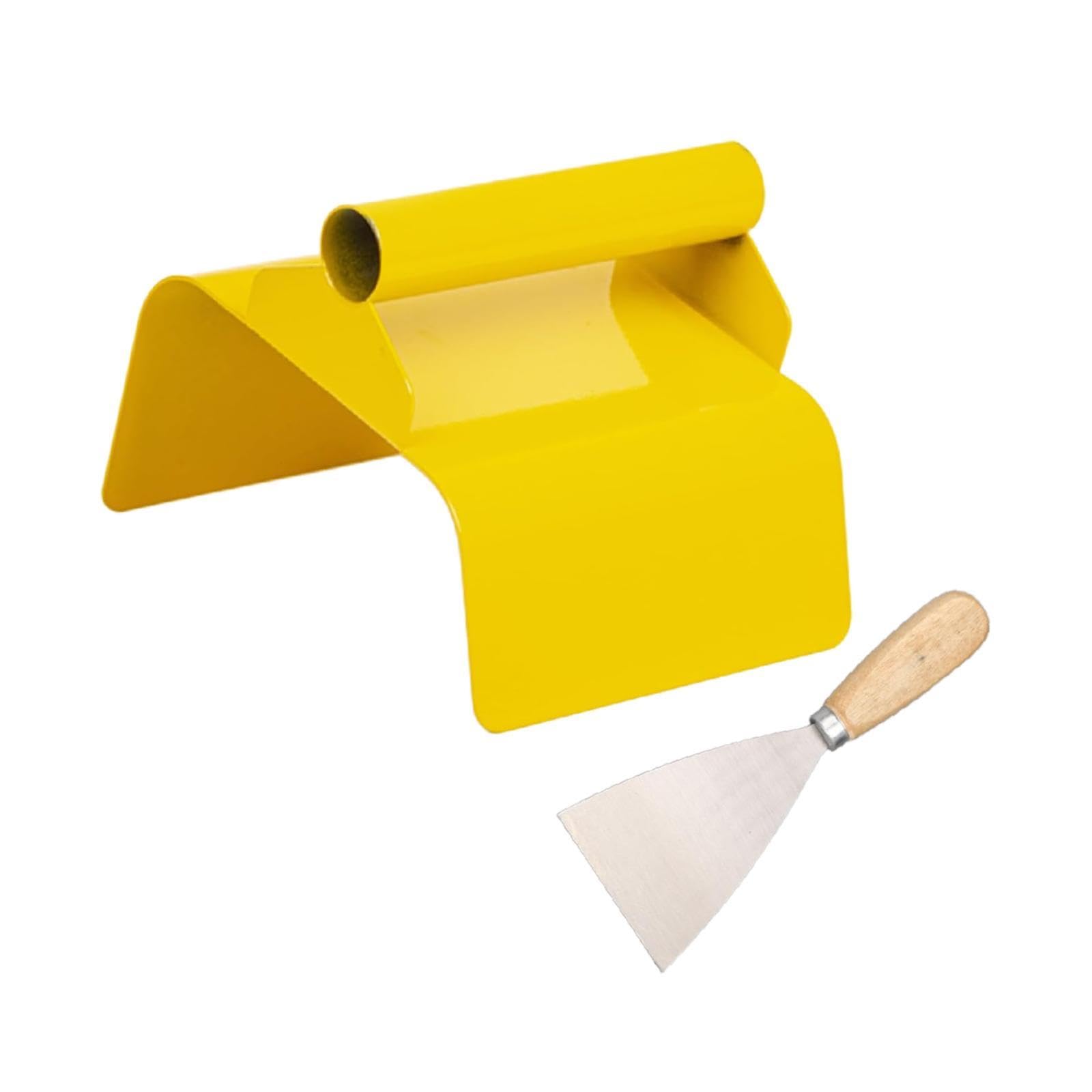 Landscape Curb Trowel Home Decoration Corner Shaping Trowel with Putty Knife Beveled Edge Yellow-image-27