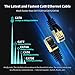 ZOSION Cat 8 Ethernet Cable 10 ft, Indoor&Outdoor, Heavy Duty High Speed LAN Network Cable 40Gbps, 2000Mhz with Gold Plated RJ45 Connector, Weatherproof S/FTP UV Resistant for Router/Gaming/Modem