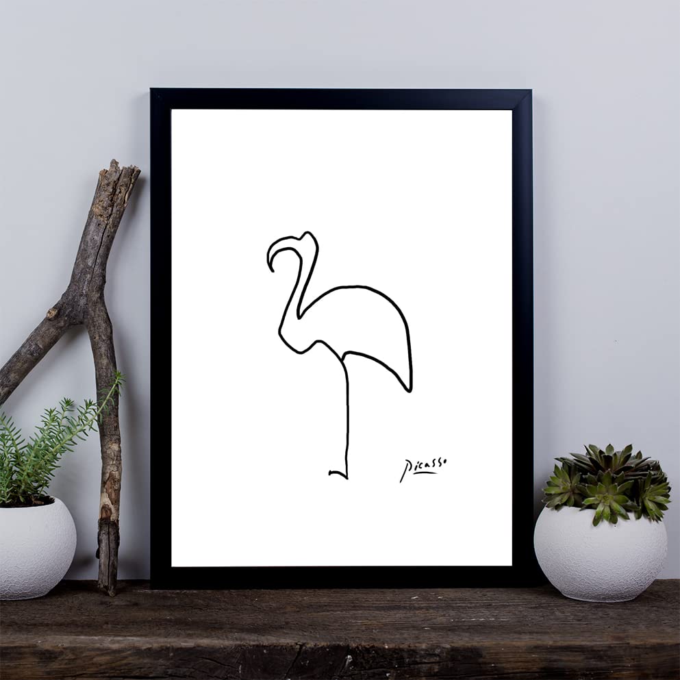 Affiche Picasso Flamant Rose encadrée format M pour décoration salon - 3