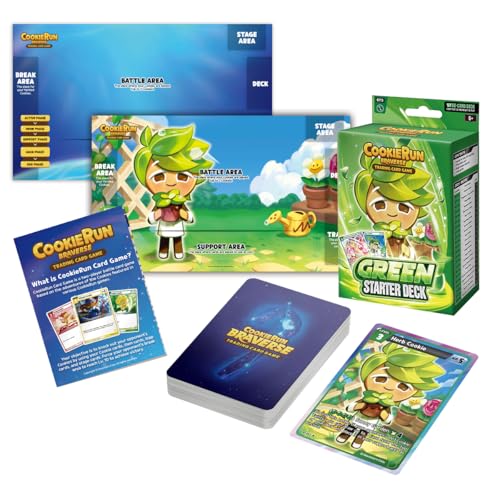 CookieRun Trading Card Game: Starter Deck Green | 2 Player Competitive TCG | 20 Minutes | Includes 60 Cards