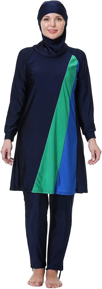 Muslim Swimsuits for Women Plus Size Full Coverage Swimwear Modest Islamic Hijab Ladies Burkini Bathing Suit