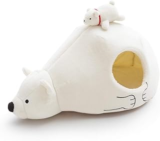 En isbjörn som kattkoja, kattgrotta eller katthus.