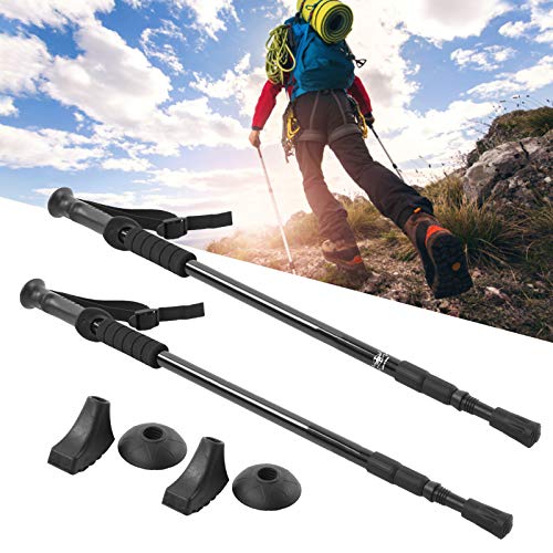 Bastões de trekking liga de alumínio ajustável para caminhada ou bengalas ajuste rápido com bolsa de