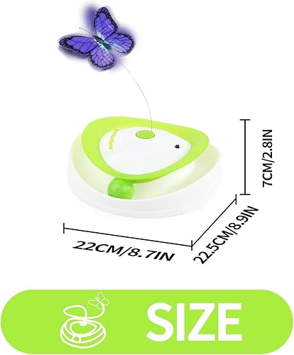 Miniatura 9 de ALL FOR PAWS Juguete interactivo 2 en 1 de mariposa para gatos con bolas rodantes, juguetes giratorios automáticos para gatos de interior