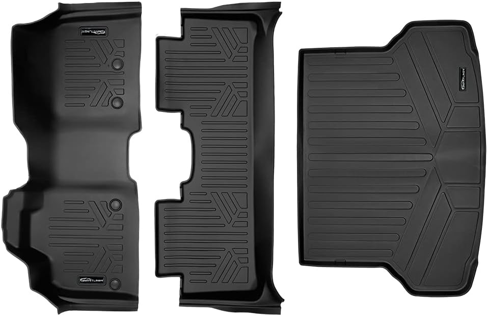 SMARTLINER All Weather Protection Custom Fit 2 Row Floor Mats and Cargo Liner Set Compatible with 2023-2025 Nissan Ariya