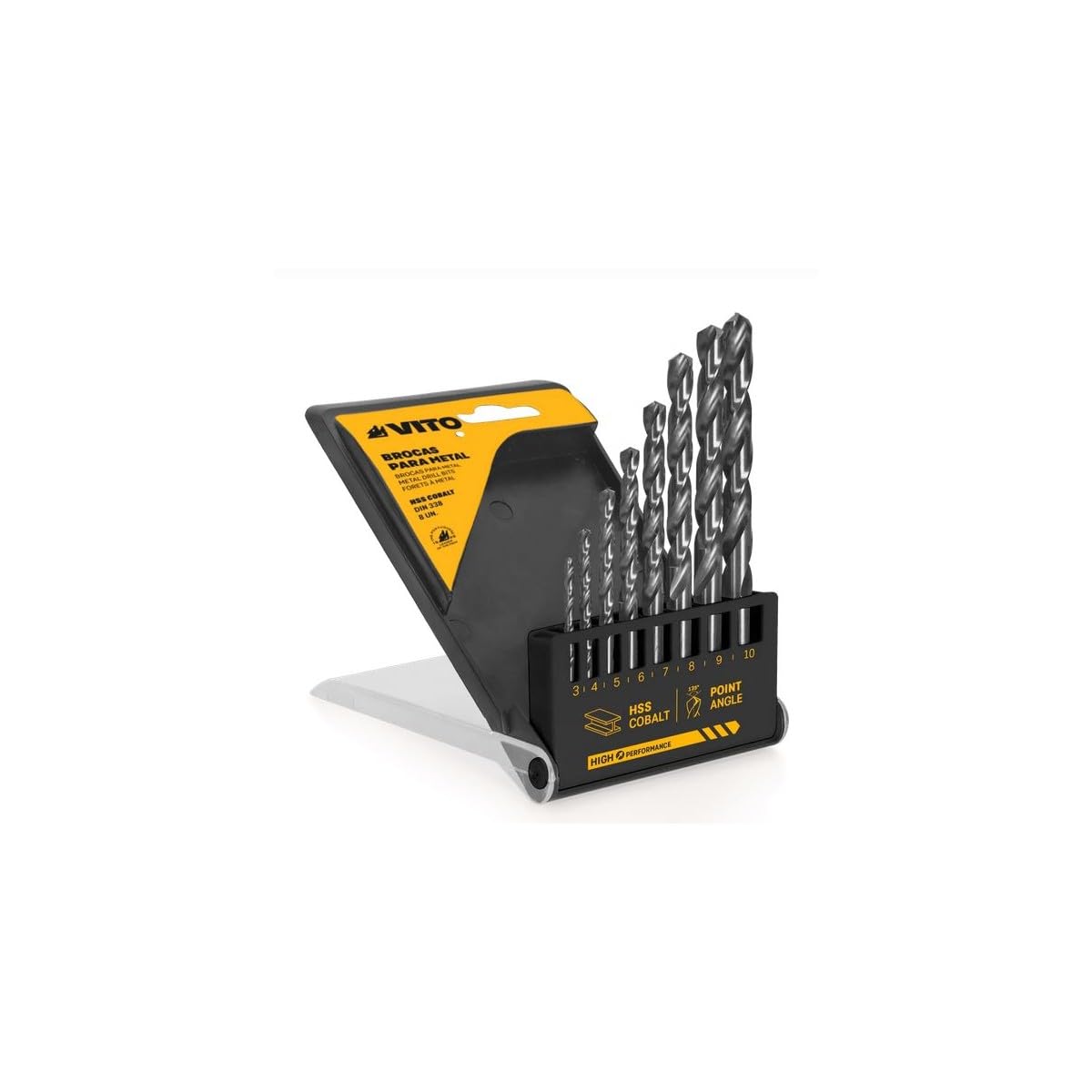 Wiertło udarowe 850W VITO + wiertła stalowe 8 sztuk 13mm uchwyt samozaciskowy SOFT GRIP