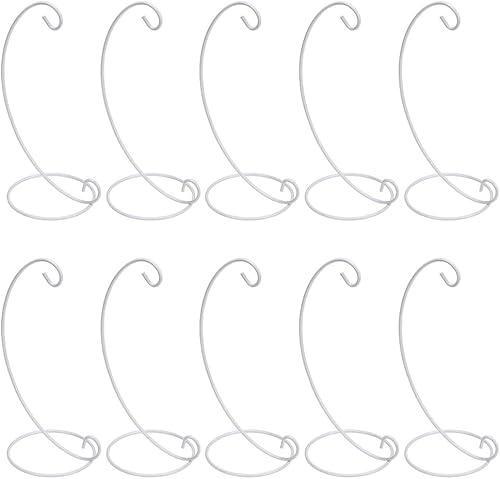 OwnMy 10 paquetes de soporte de exhibición de adornos, soporte de hierro para colgar globos, plantas de aire, terrario, bola de bruja, bola de bola