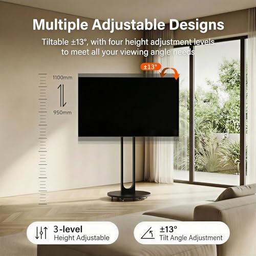 Soporte rodante para TV SENHAUS para 40" a 75" con ruedas 360° miniatura 4