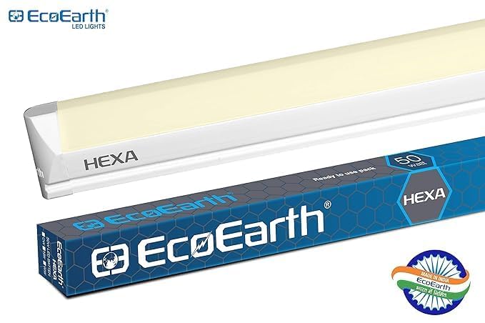 EcoEarth Hexa 24 Watt Batten, India’s First Hexagon-Shaped LED Tubelight | 2 Feet | Cool White | Pack of 4 3