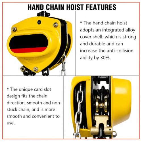 Image of Hartley HS-C Type 2 Ton Chain Pulley Block, 6 Meter Lift, 6 mm Load Chain | Double Fall Manual Chain Hoist | Heavy Duty Alloy Steel Hooks | Material Handling Equipment | Ideal for warehouses, factories, construction sites, and maintenance. Perfect for machinery installation and moving cargo.