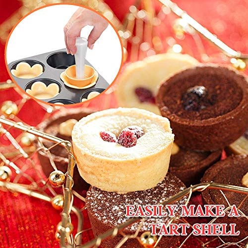 Tart Shell Molds, Pastry Dough Tamper Kit Fruit Pie Maker Flower/Circle Cookies Biscuit Cutter Baking Tool For Making Diy Cupcake Muffin, Pecan Pies, Cheesecakes And Desserts #TOP6