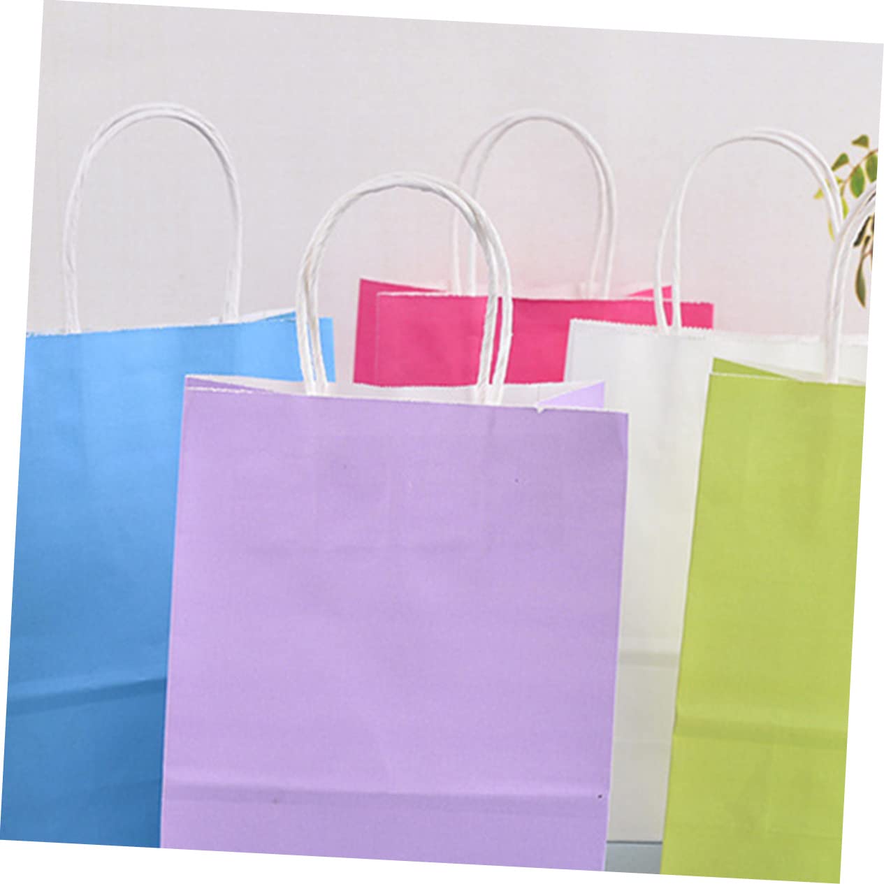 Toyvian 50 Sacchetti di Carta Kraft Sacchetti Regalo Sacchetti al Dettaglio Cibo Viola Tote Bag Sacchetto Regalo Kraft Sacchetto Regalo di Carta