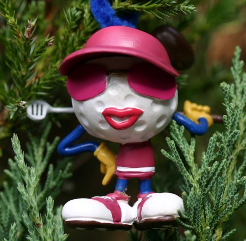 Golf Ball Christmas Tree Ornament – Teena Figurine Design | Fun Holiday Décor for Golf Lovers for Golf Enthusiasts | Unique Golf Ornament for Christmas