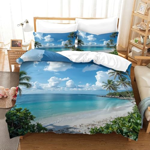 Parure de lit anti-allergie microfibre douce 200x200cm