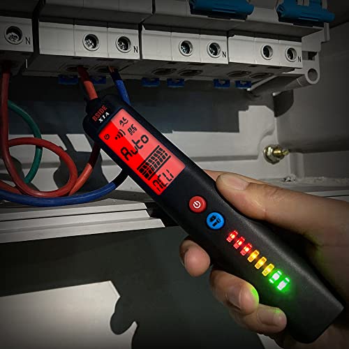 Bside Pen-Type Digital Multimeter Pocket Smart Voltmeter Capacitance Voltage Resistance Continuity Hz V-Alert Voltage Tester With Red Backlight For Electronic Maintenance #TOP6