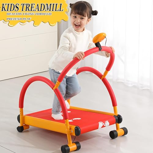 Image of Children Treadmill, Manual Toddler Treadmills for Home, with LED Display /Handle Bar, for Boys and Girls Ages 3+