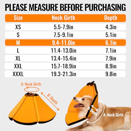 Image of MAXFUT Soft Dog Cone Collar,Foam Cone for Dogs to Stop Licking After Surgery,Non Inflatable Dog Donut Cone (Light Blue, M)