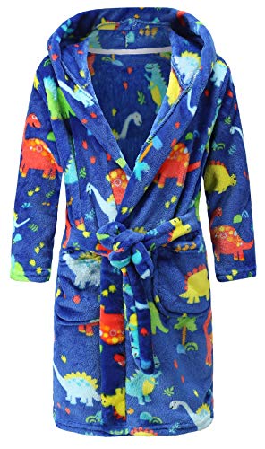 Bata con capucha para niños de 1 a 11 años, polar, de suave felpa, se puede usar para dormir