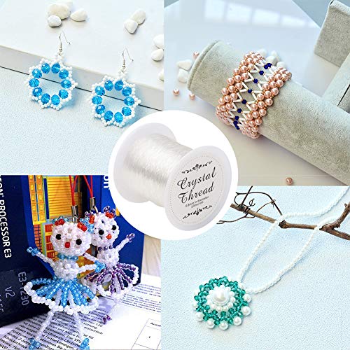 Pandahall 1 Roll (100M) 0.8Mm Clear Crystal Stretch String Craft Bracelet Beads Thread String For Jewelry Making And Bracelet Making #TOP6