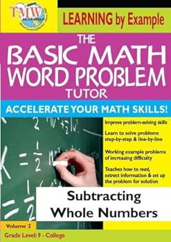 DVD Basic Math Word Problem Tutor: Subtracting Whole Numbers Book