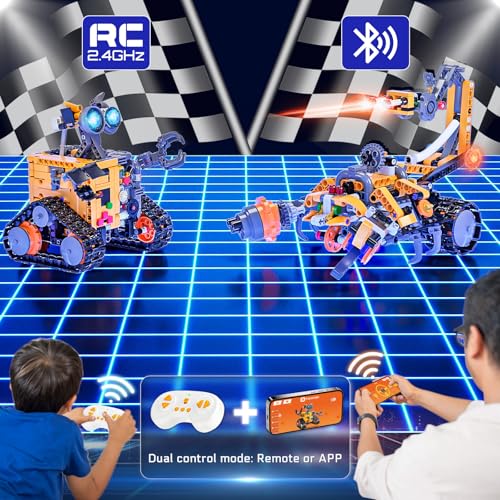 Demkia DMRY-001 Robot Toys Building Set For Kids And Adults, Rechargeable 4-In-1 Remote & App Controlled Rc Wall Robotics Kit Stem Toy Building Blocks Set thumb #3
