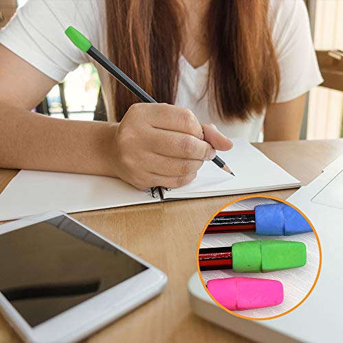 image for Habbi 300pcs Pencil Top Erasers, Cap Erasers, Assorted Colors Pencil E
