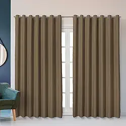 Cortina Blackout Corta Luz 2,80m x 1,80m Tecido Encorpado Liso Elegante Sala ou Quarto (Avelã)