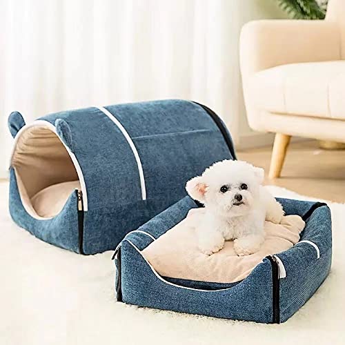 ENCOUNTER ペットハウス ペットベッド ドーム型 猫 犬 小型犬 室内用 洗える 可愛い 猫ハウス 犬ハウス 猫ベッド 犬ベッド ドーム型 冬用 夏用 通年 寒さ対策 おしゃれ 犬小屋 ペットソファ ふわふわ クッション付き 暖かい 滑り止め 折り