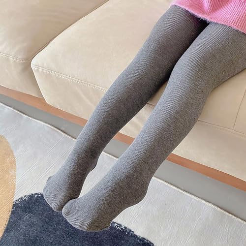 Toddler Baby Girls Leggings Ribbed Cotton Knit Lace Trim Footless Ruffle Tight Stocking Bottom Pants2