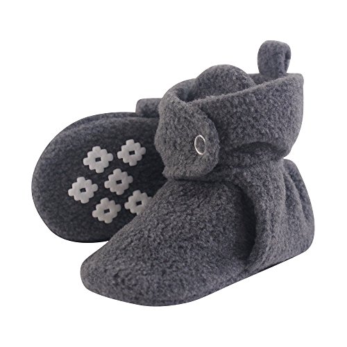 Little Treasure Unisex Baby Cozy Fleece Booties, Heather Charcoal, 18-24 Months