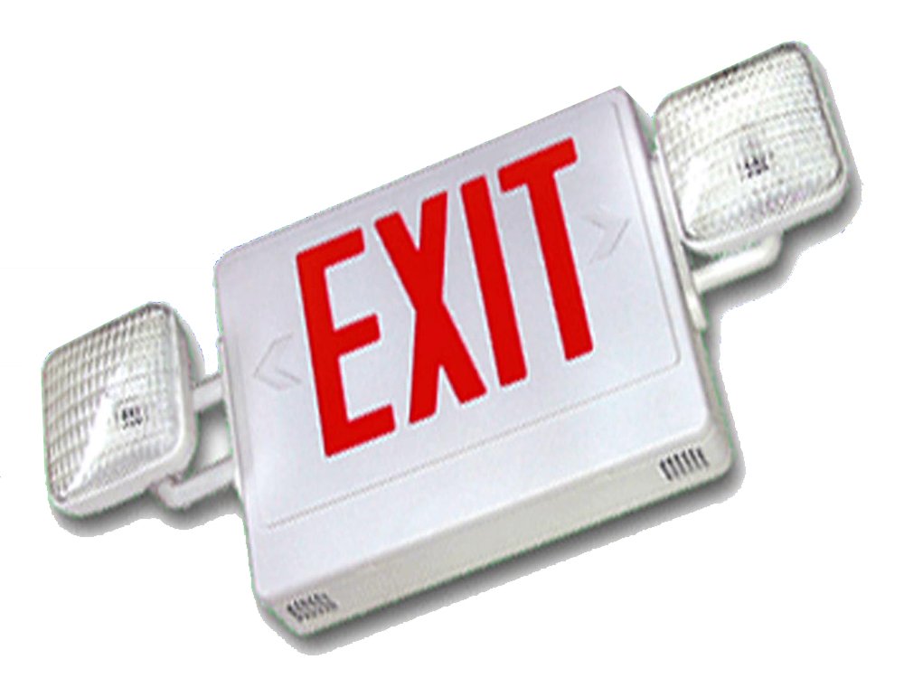 Harris 2LPDUAL Combo Emergency Light/Exit Sign Fixture
