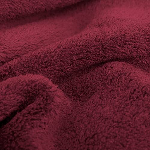 Snug Rug Deluxe Kuscheldecke mit Ärmeln für Erwachsene Vlies-Decke mit Ärmel, aus Coral-Fleece, Mulberry Rot, 214 x 152 x 1 cm – Ansicht 6