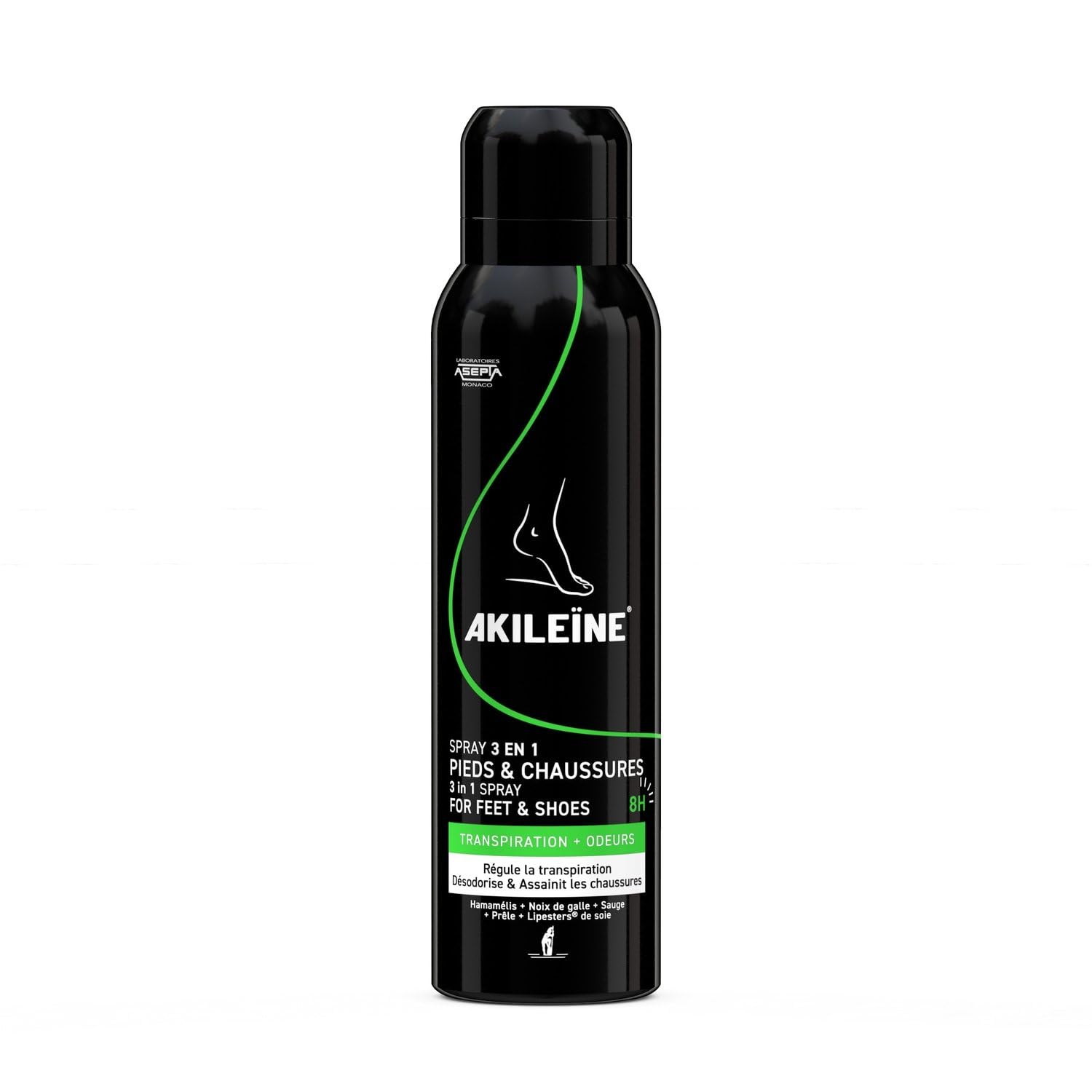 AKILEINE – Spray Déodorant 3 en 1 Anti-Odeur pour Pieds et Chaussures, Fraîcheur Intense (150 mL) - Le Lot De 3