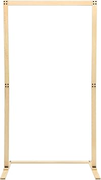 7FT Wooden Wedding Arch for Ceremony, Wedding Arch Backdrop Stand, Wood Arch Wedding Arbor, Square Wooden Stand, Elegant Backdrop Flowers Frame Stand for Wedding Decor (Wood Color, Rectangular)