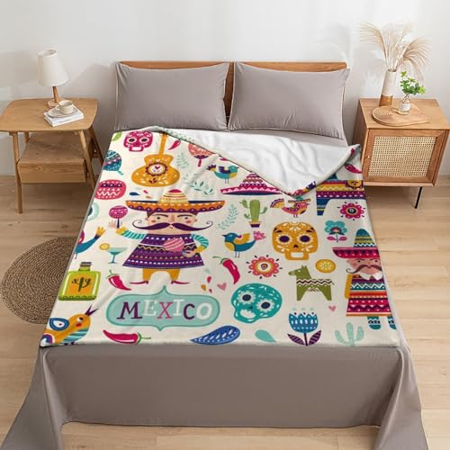 Couverture cheval squelette polaire pour soirée canapé et lit