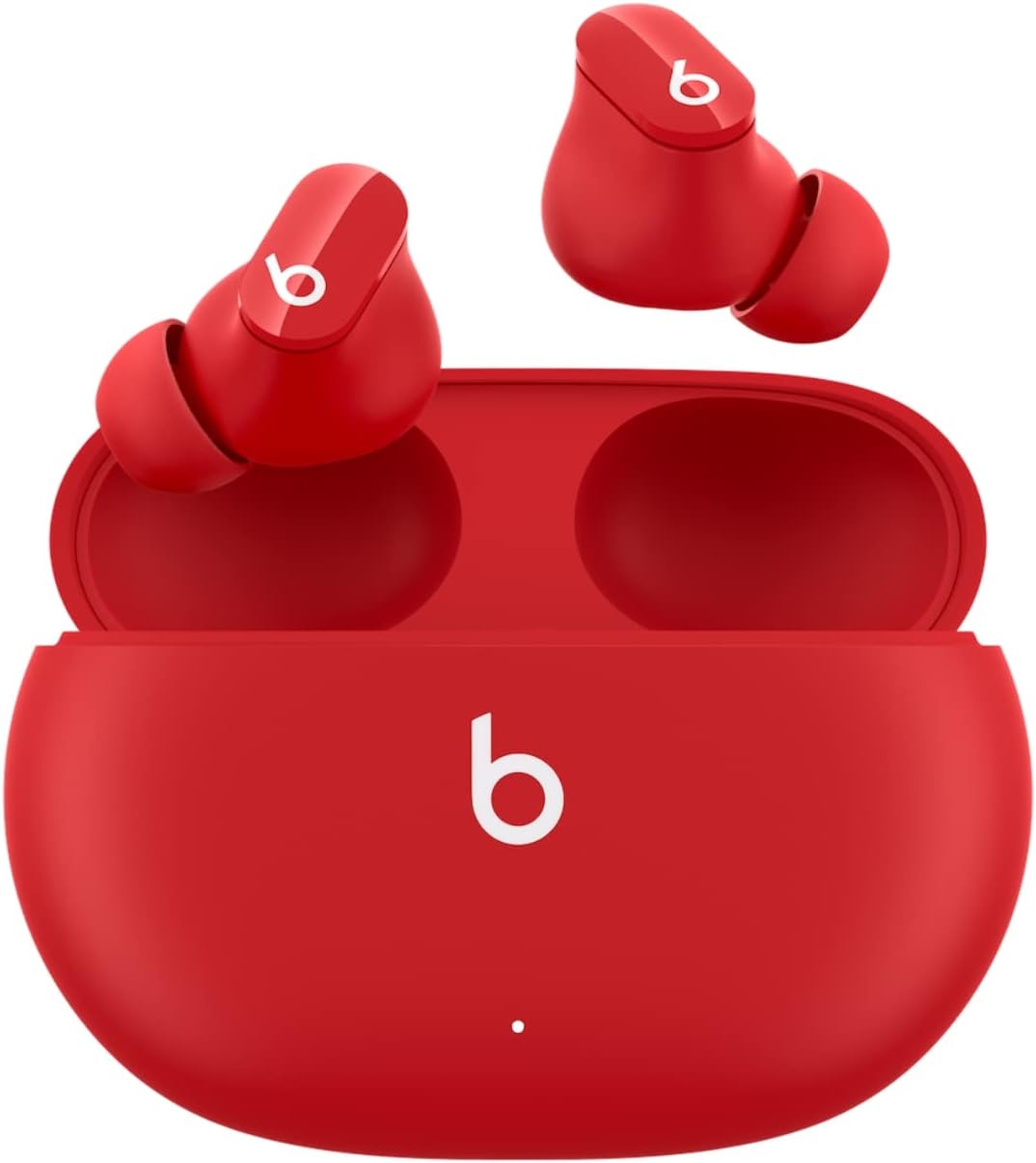 Studio Buds – True Wireless Noise Cancelling Earbuds – IPX4 rating, Sweat Resistant Earphones, Compatible with Apple & Android, Class 1 Bluetooth, Built-in Microphone Red (previous version)