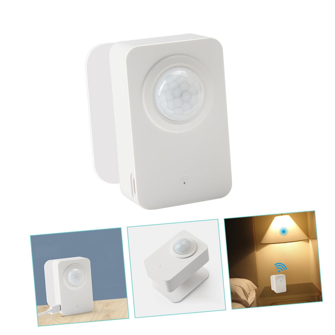 Intelligenter Pir Bewegungsmelder für WLAN, Kabellos, Weiß, Abs | Pir Sensor, Bewegungserkennung, Fernüberwachung, ohne Verdrahtung, zum Aufkleben, für Tür und Küche