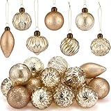 Syhood 24 Pcs Mercury Glass Christmas Ornaments...