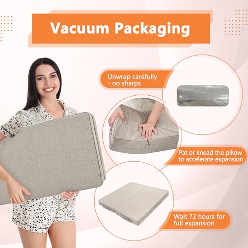 ECISZ Almofada quadrada de espuma de ioga para adultos, almofada de meditação grande, almofada de me