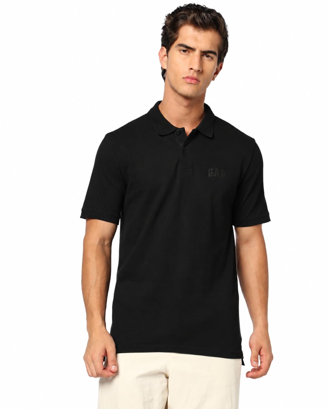 Men Solid Slim Fit Polo Neck Short Sleeves T-Shirt-image-15