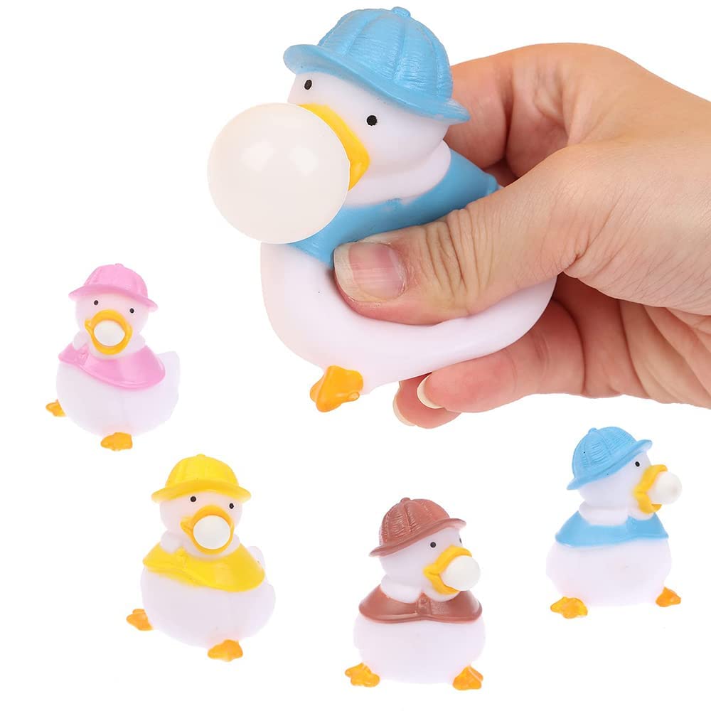 ExceforeSqueeze Toy Cute Duck Squishy Toys Fidget Toys for Kids and Adults Squeeze Sensory Toys for Anxiety and Quitting Bad Habits Non-Toxic