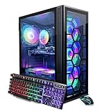 STGAubron Gaming PC Desktop, 8th Gen Intel Core i7 up to 4.1G, GeForce RTX 3050 6G, 32GB DDR4, 1T SSD, WiFi 6 & BT 5.2, RGB Fan x6, Windows 11 Home