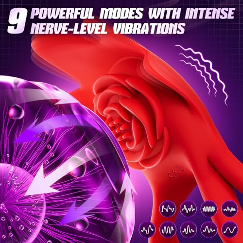Image of Vibrating Cock Ring Sex Toys - MOOLIGIRL AI Lover Rose Toy Penis Ring Vibrator, Couples Sex Toys for Men Women, 9 Vibration Modes App Control Clitoral Stimulator Female Adult Toys Vibrater Cockring