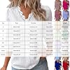 Yaoeye Blusas de Encaje de Manga 3/4 para Mujer, Casuales, con Escote en V, Lindas, Holgadas, Elegantes y Casuales 6