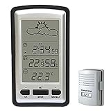 Sensor de temperatura con mando a distancia inalámbrico para interior y exterior
