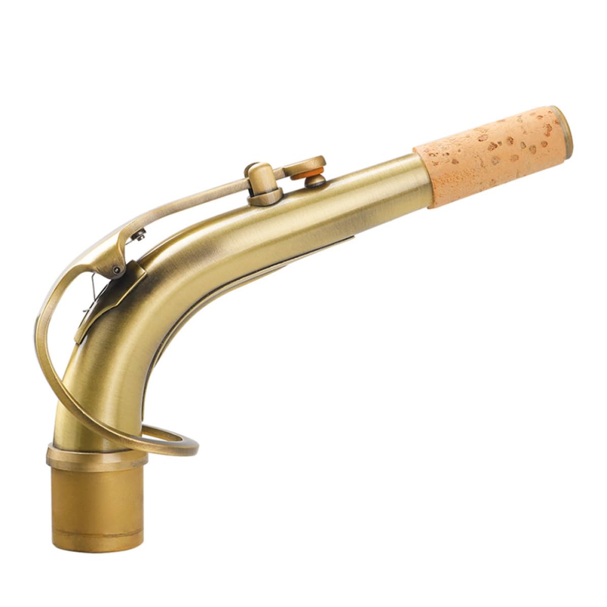 Luxshiny Saxophonzubehör Saxophon Anschlusshals aus Messing 24,5mm Durchmesser Gebogener Hals mit Transparentem Ton und Praktischer Anwendung für Altsaxophon