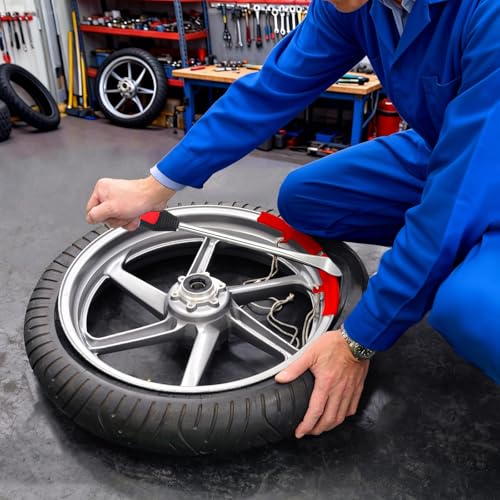 Reifenheber, Reifenmontiergerät 31 Anzüge, Reifenmontierhebel mit Aufbewahrungstasche, Felgenschutz Tool Kit, Werkzeugsatz für Reifenventile und Ventilkappen, Für Motorrad Fahrrad Wagen Reifen