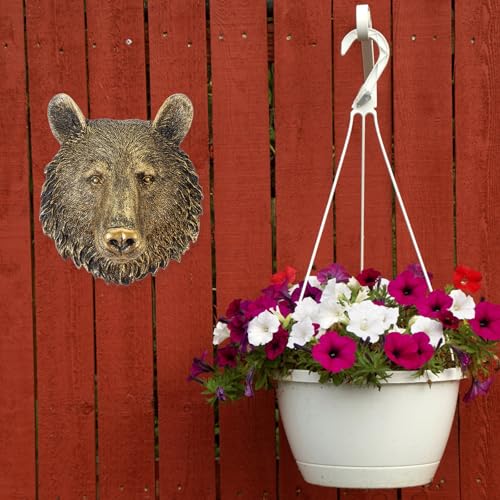 Sculpture murale tête d'ours en résine GRIRIW 20cm